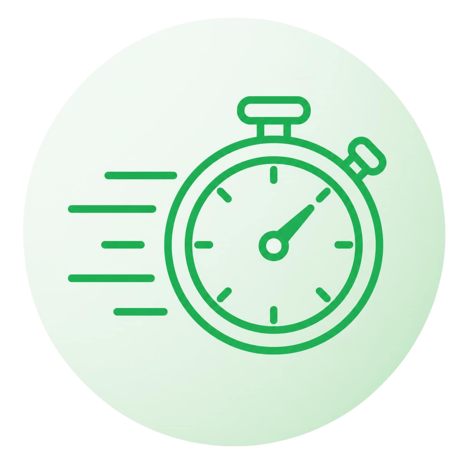 A pocket timer to represent the quick responding time our team provides to quotes