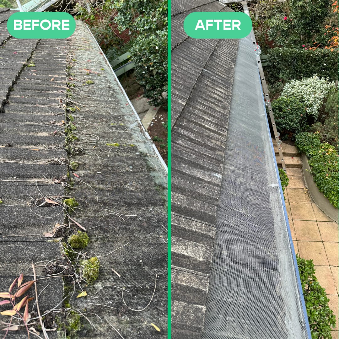 Gutter Cleaning with Gutter Guards