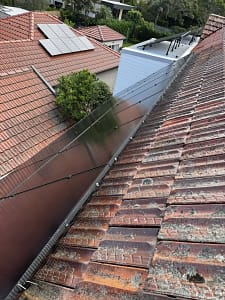 bird mesh and nets installed around a solar panel after bird proofing sydney services