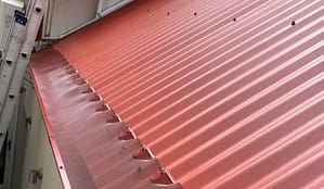 Colorbond roof gutter guard installation