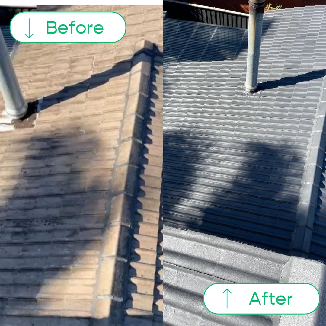 Exemple of roof restoration in Sydney Area. Roof paint Sydney area
