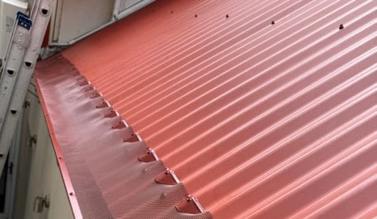 Colorbond roof gutter guard installation