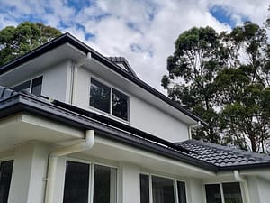 Gutter replacement in Sydney on residential home with new gutter system installed